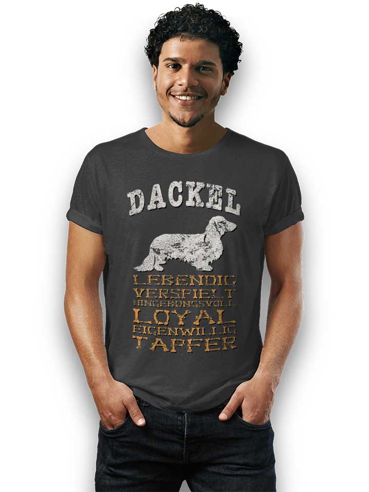 hund-dackel-t-shirt dunkelgrau 2