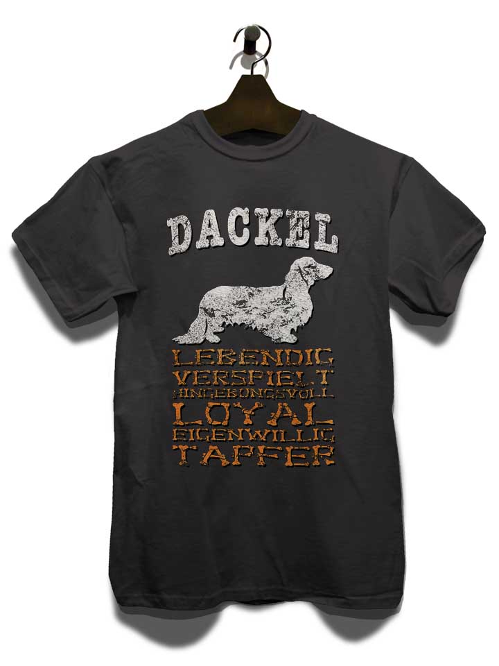 hund-dackel-t-shirt dunkelgrau 3