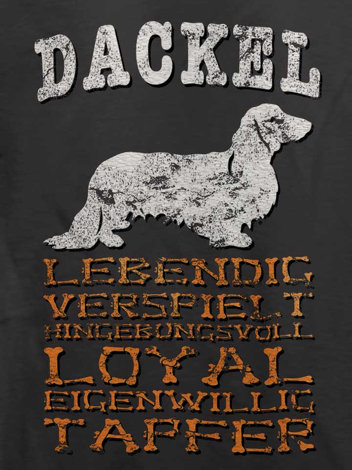 hund-dackel-t-shirt dunkelgrau 4
