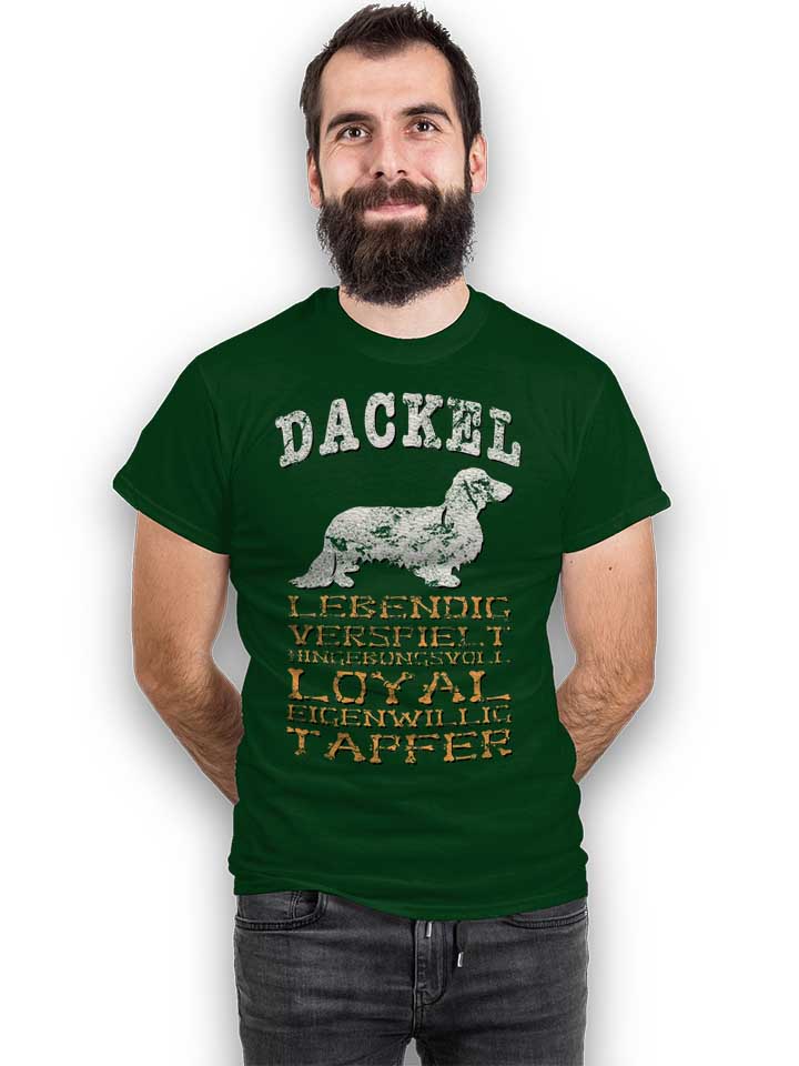hund-dackel-t-shirt dunkelgruen 2