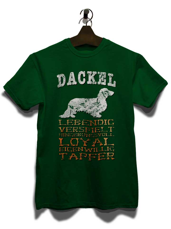 hund-dackel-t-shirt dunkelgruen 3