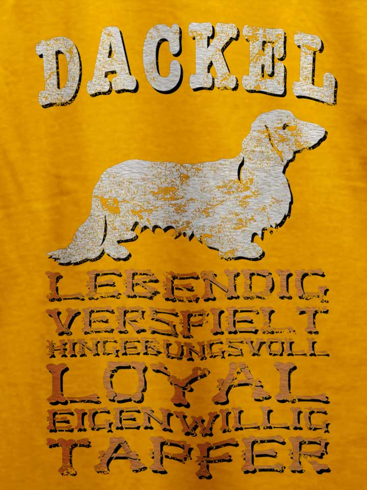 hund-dackel-t-shirt gelb 4
