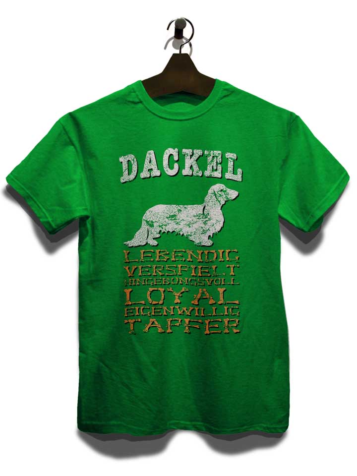 hund-dackel-t-shirt gruen 3