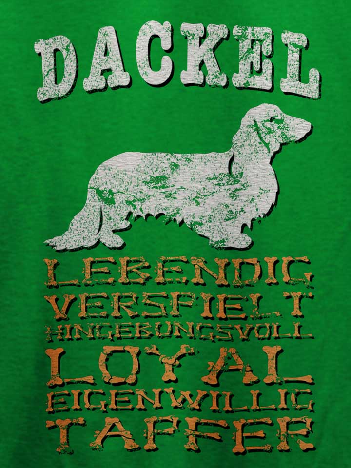 hund-dackel-t-shirt gruen 4