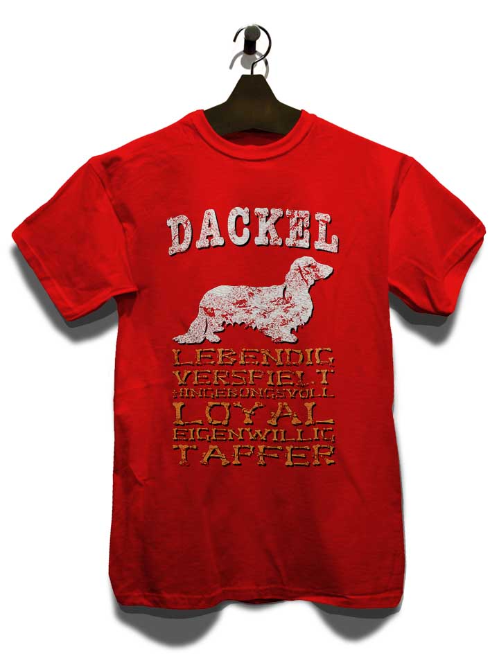 hund-dackel-t-shirt rot 3