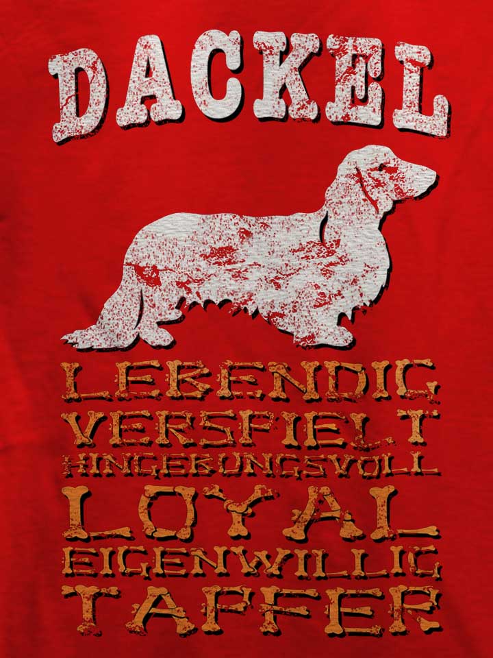 hund-dackel-t-shirt rot 4