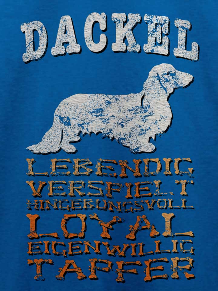 hund-dackel-t-shirt royal 4