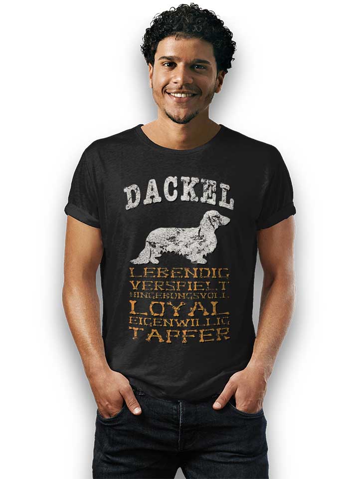 hund-dackel-t-shirt schwarz 2