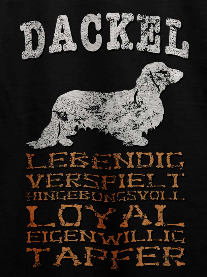 hund-dackel-t-shirt schwarz 4