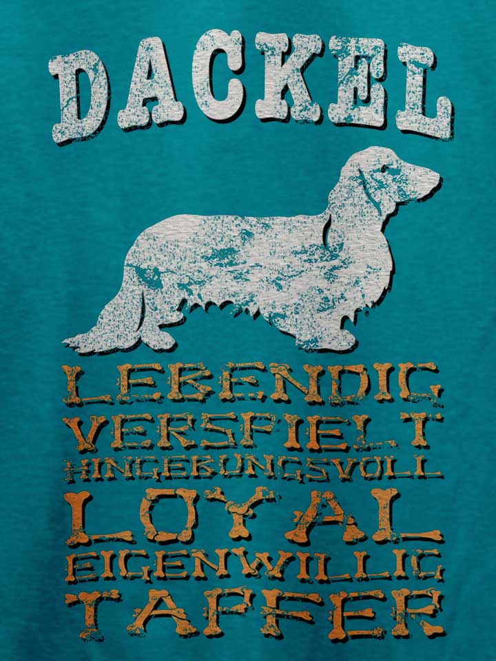 hund-dackel-t-shirt tuerkis 4