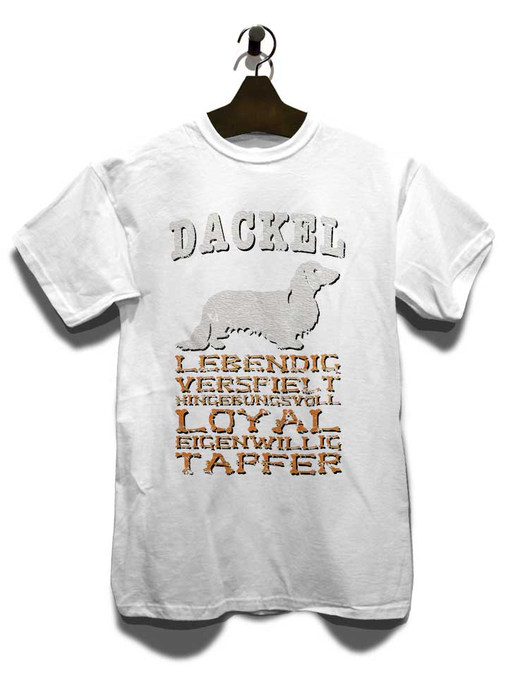 hund-dackel-t-shirt weiss 3