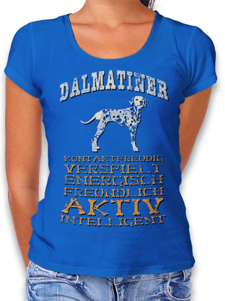Hund Dalmatiner T-Shirt Femme bleu-roi L