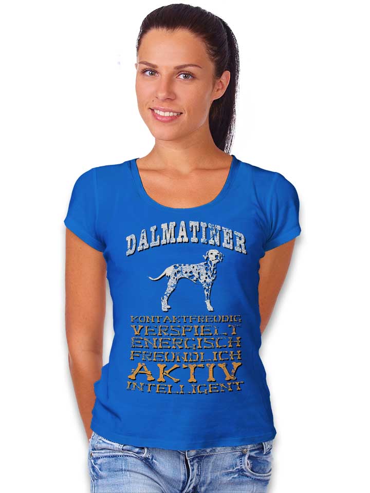 hund-dalmatiner-damen-t-shirt royal 2