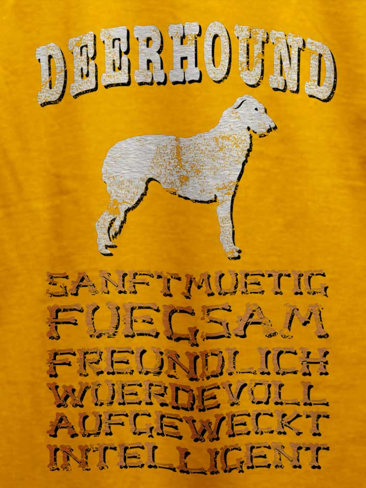 hund-deerhound-t-shirt gelb 4