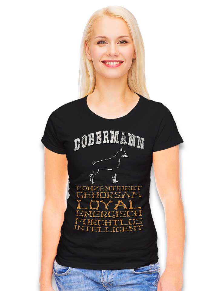 hund-dobermann-damen-t-shirt schwarz 2