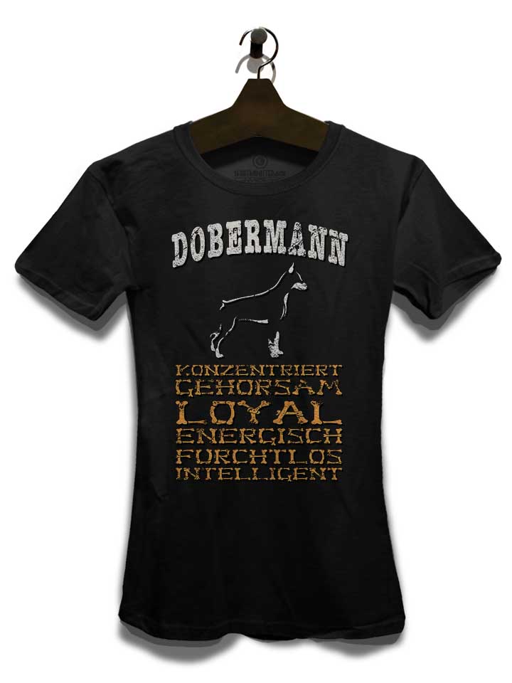 hund-dobermann-damen-t-shirt schwarz 3