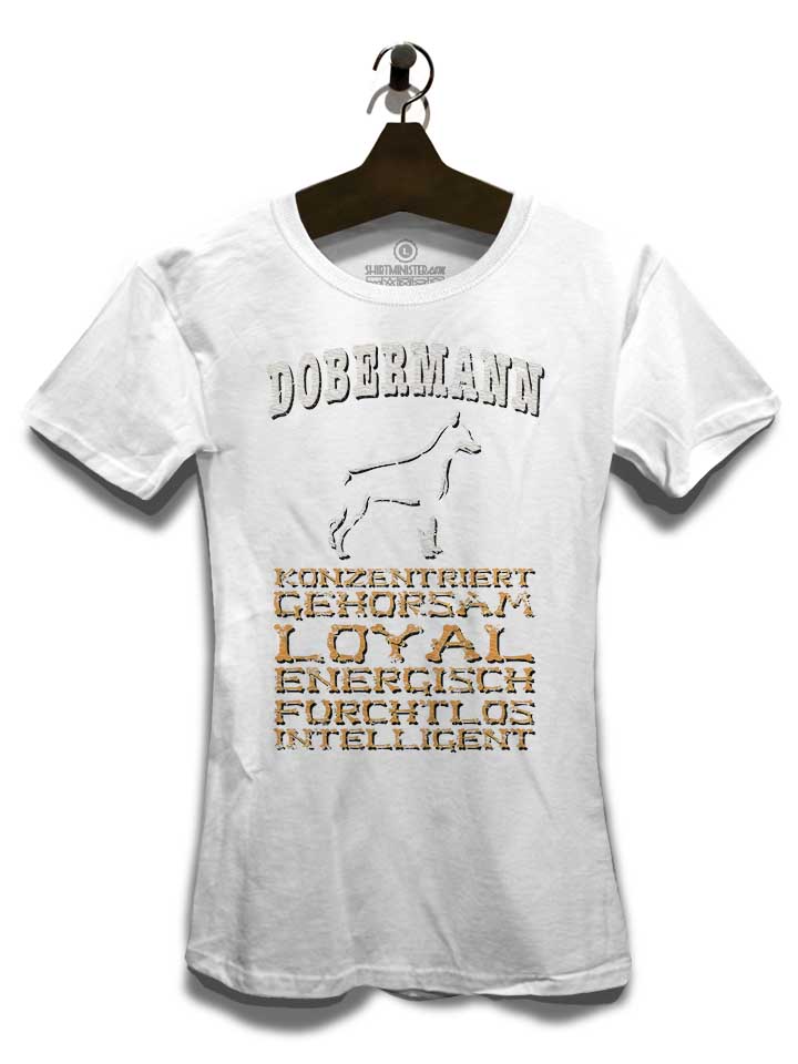 hund-dobermann-damen-t-shirt weiss 3