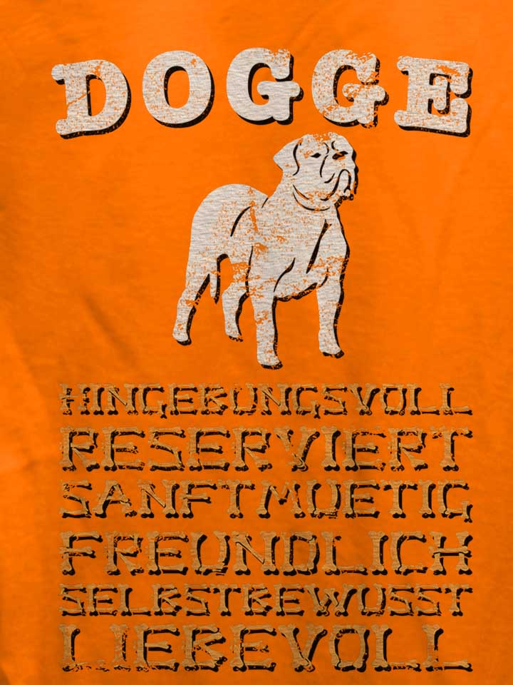 hund-dogge-damen-t-shirt orange 4