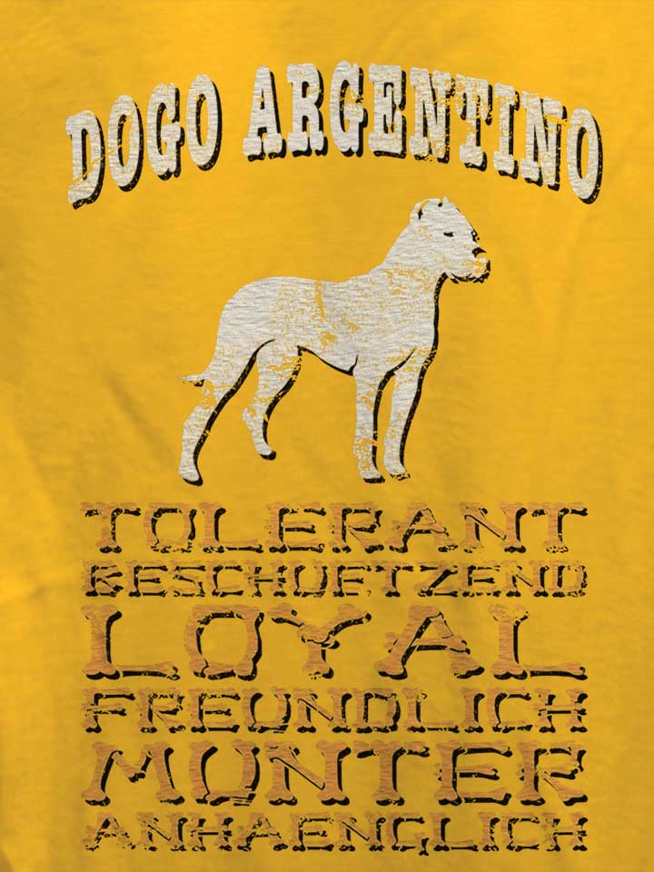 hund-dogo-argentino-damen-t-shirt gelb 4