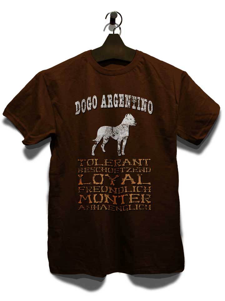 hund-dogo-argentino-t-shirt braun 3