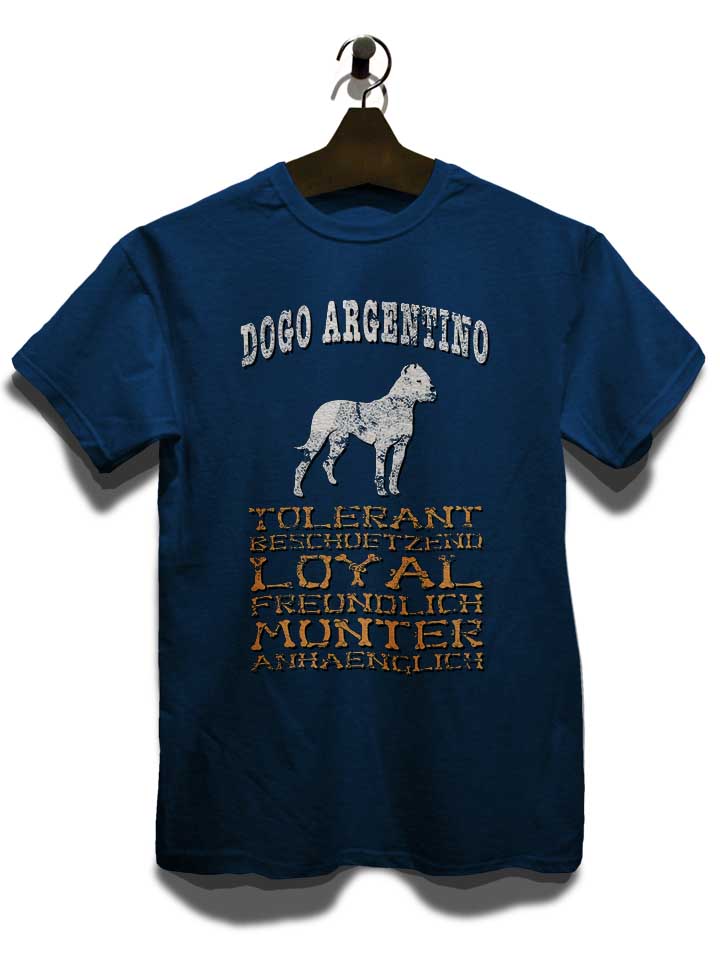 hund-dogo-argentino-t-shirt dunkelblau 3