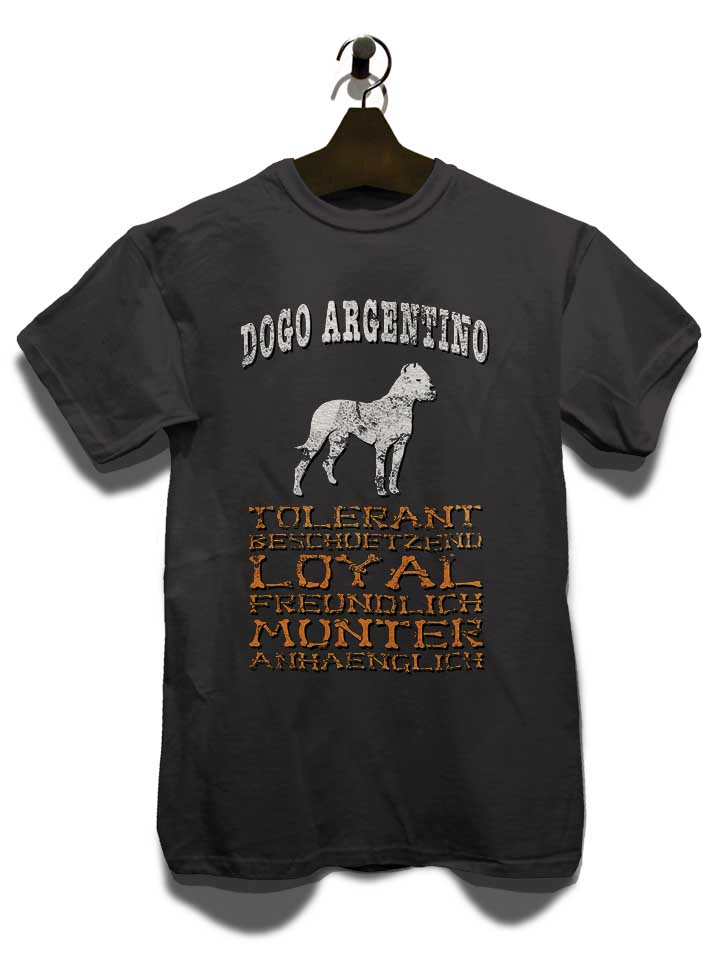 hund-dogo-argentino-t-shirt dunkelgrau 3