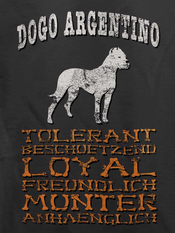 hund-dogo-argentino-t-shirt dunkelgrau 4