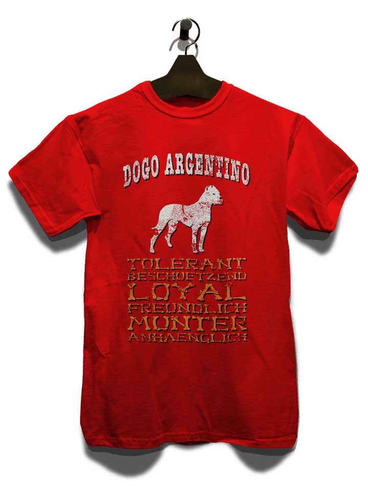 hund-dogo-argentino-t-shirt rot 3