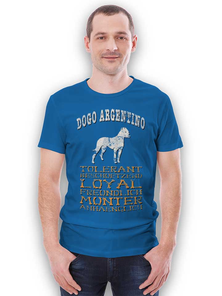 hund-dogo-argentino-t-shirt royal 2
