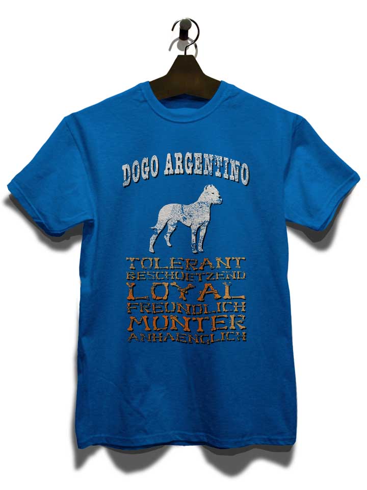 hund-dogo-argentino-t-shirt royal 3
