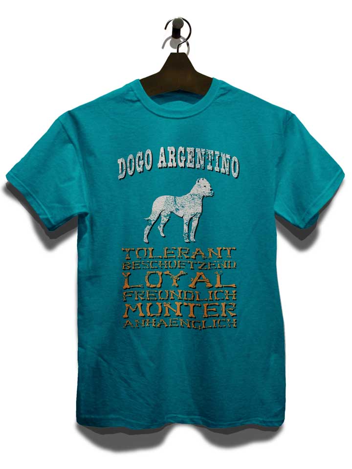 hund-dogo-argentino-t-shirt tuerkis 3