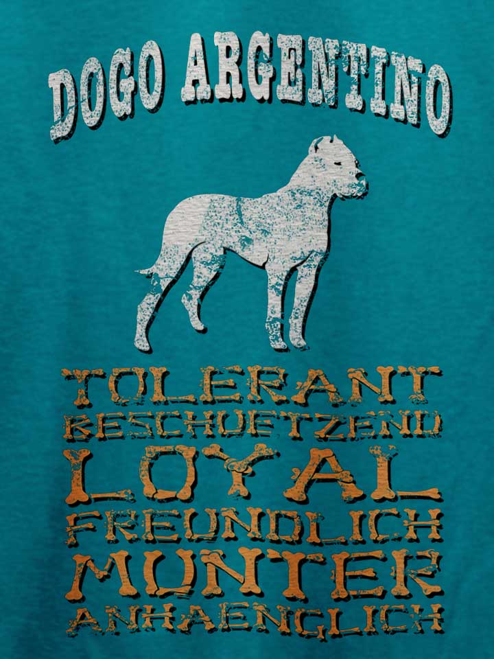 hund-dogo-argentino-t-shirt tuerkis 4