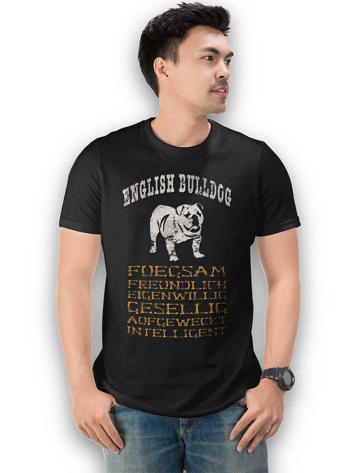 hund-english-bulldog-t-shirt schwarz 2