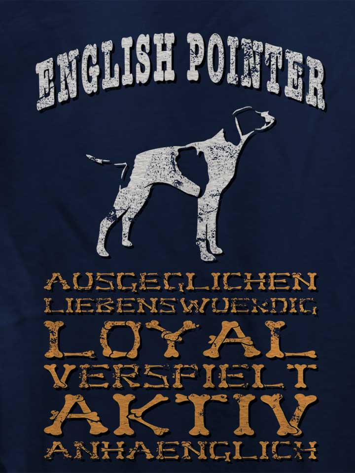 hund-english-pointer-damen-t-shirt dunkelblau 4