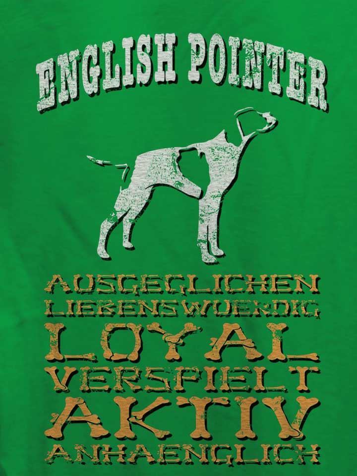 hund-english-pointer-damen-t-shirt gruen 4