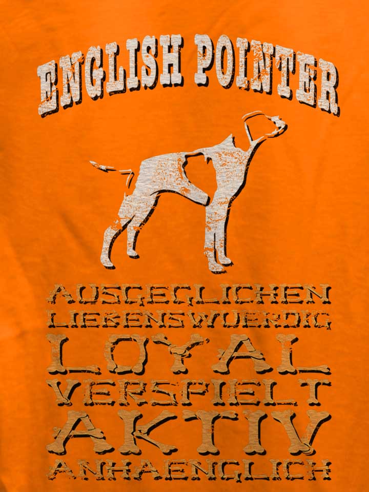 hund-english-pointer-damen-t-shirt orange 4
