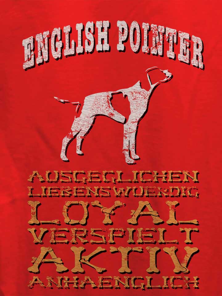 hund-english-pointer-damen-t-shirt rot 4