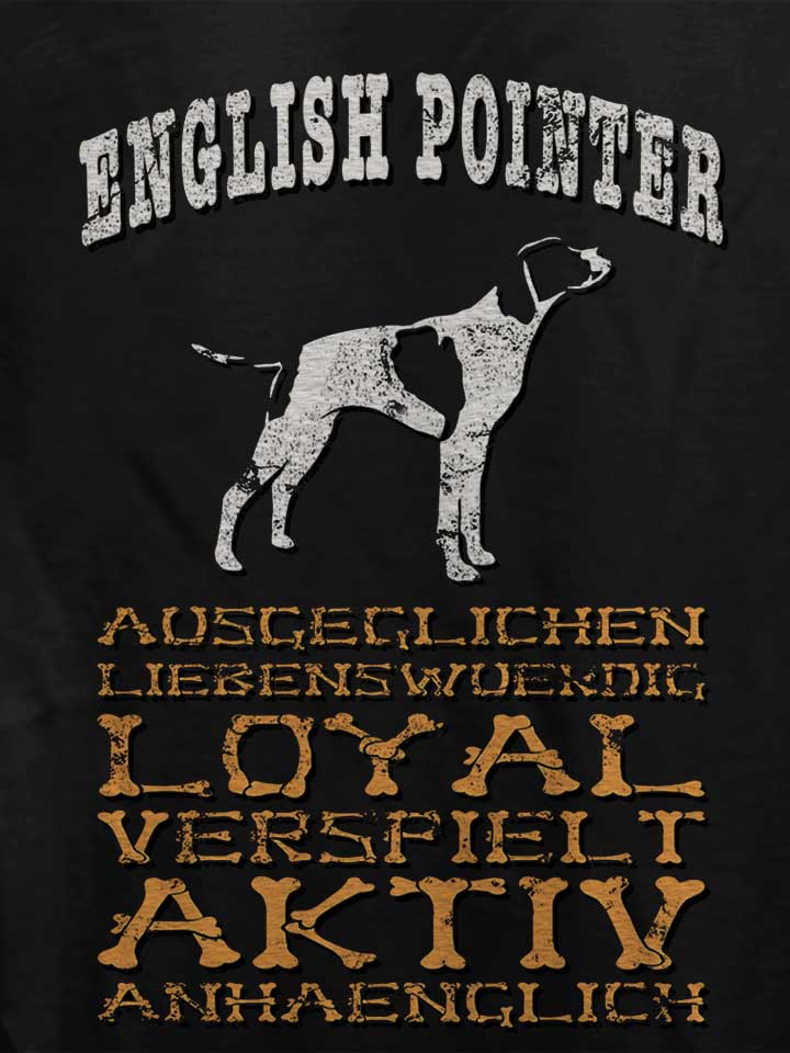 hund-english-pointer-damen-t-shirt schwarz 4
