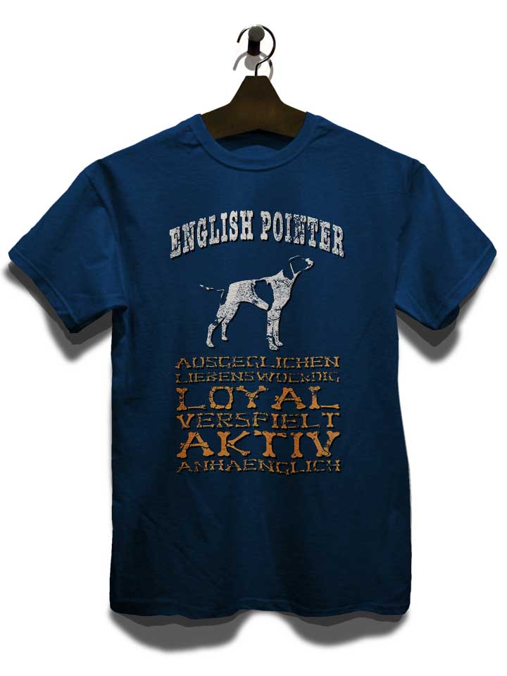 hund-english-pointer-t-shirt dunkelblau 3