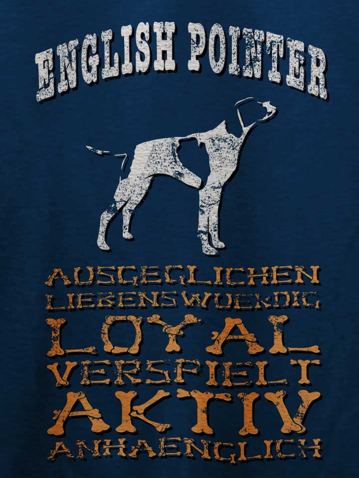 hund-english-pointer-t-shirt dunkelblau 4