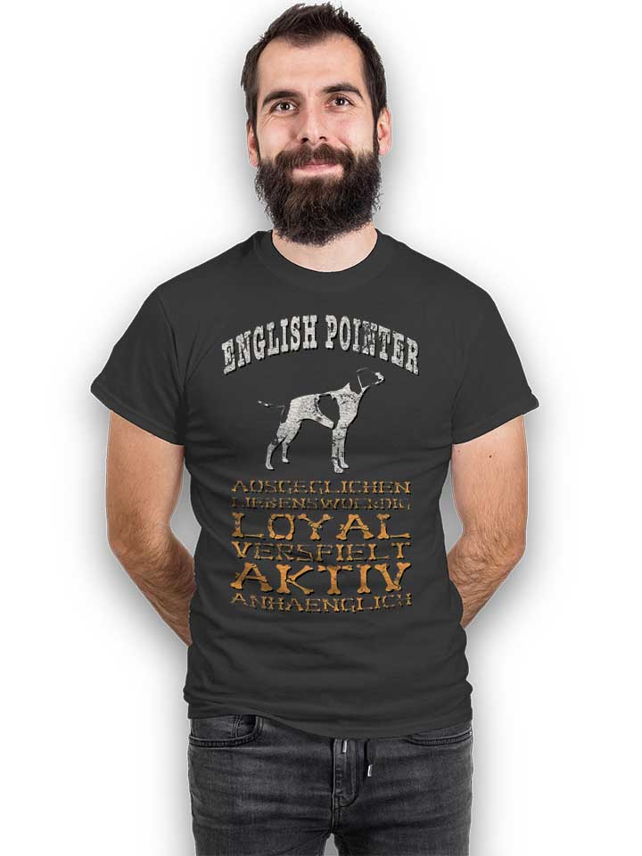 hund-english-pointer-t-shirt dunkelgrau 2