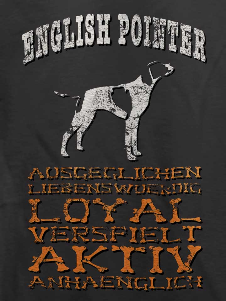 hund-english-pointer-t-shirt dunkelgrau 4