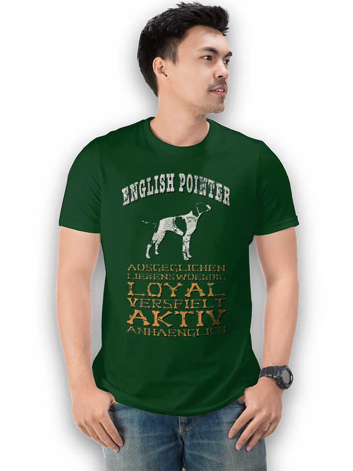 hund-english-pointer-t-shirt dunkelgruen 2