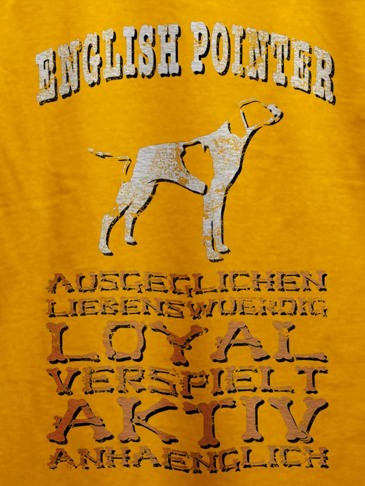hund-english-pointer-t-shirt gelb 4