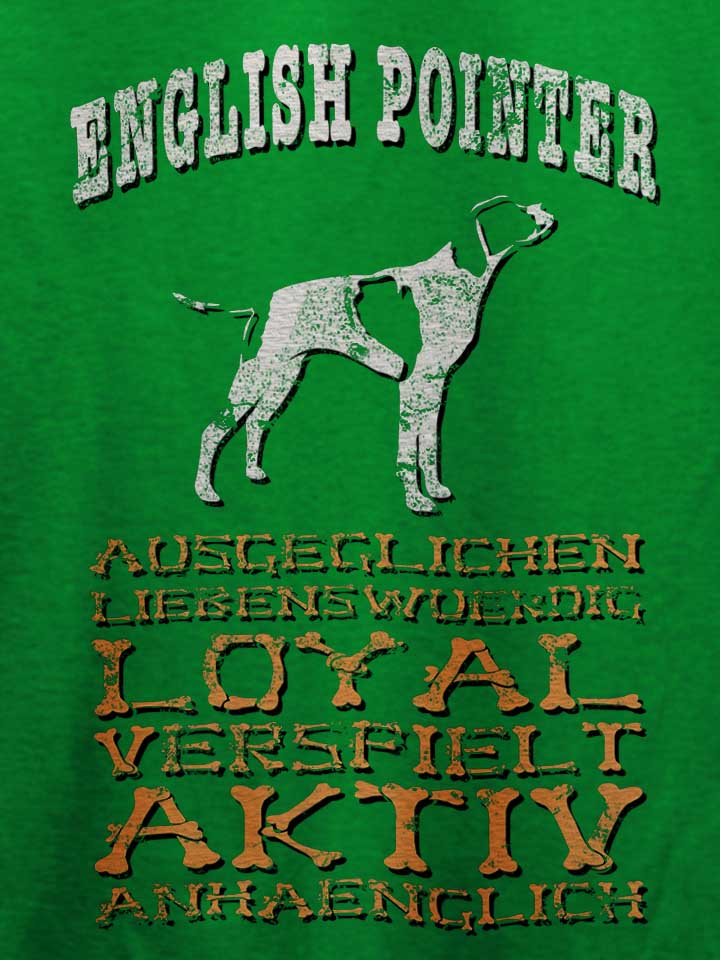 hund-english-pointer-t-shirt gruen 4