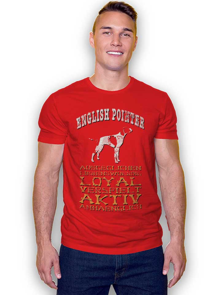 hund-english-pointer-t-shirt rot 2