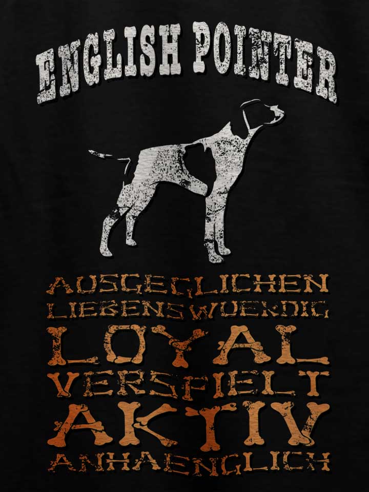 hund-english-pointer-t-shirt schwarz 4