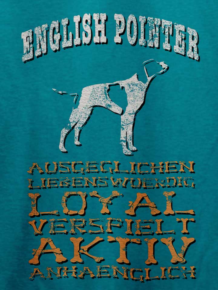 hund-english-pointer-t-shirt tuerkis 4