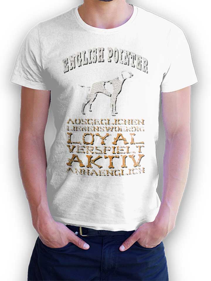 Hund English Pointer T-Shirt bianco L