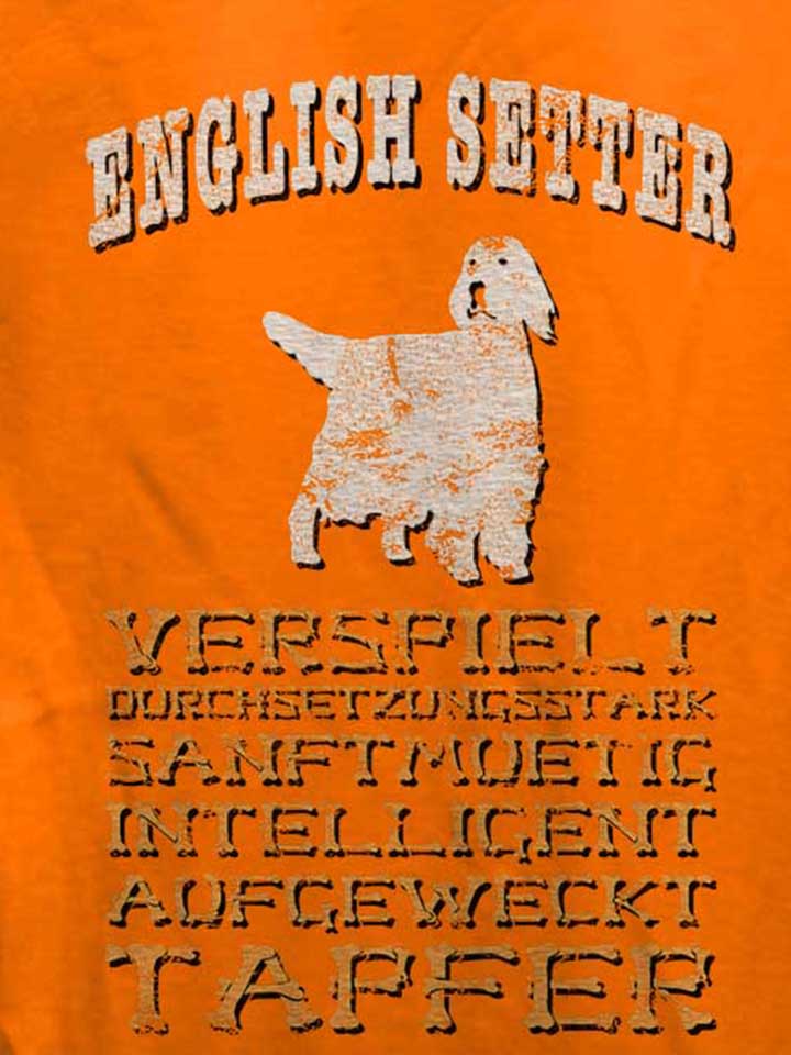 hund-english-setter-damen-t-shirt orange 4